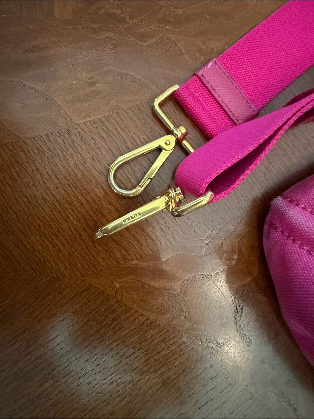 Prada Hot Pink Canvas Logo Tote - Picture 9 of 12